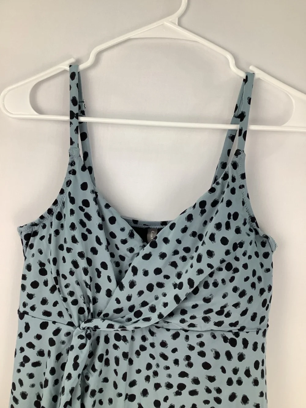 Garnet Hill Boheme Polka Dot Swim Dress One Piece Swimsuit‎ womens size 10